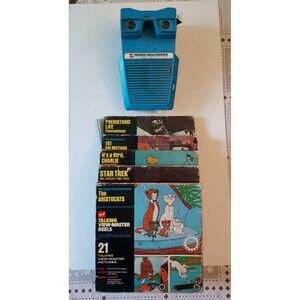 Vintage Talking View-Master GAF Stereo Viewer with 5 Reels Star Trek Aristocats